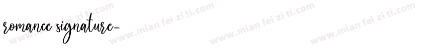 romance signature字体转换
